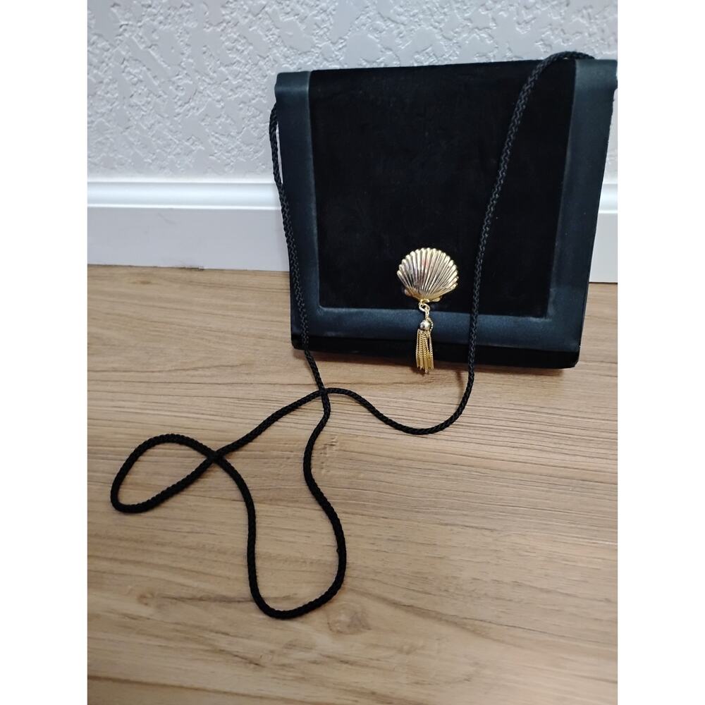 Night Dancing Black Velvet Cross body Purse 7x7